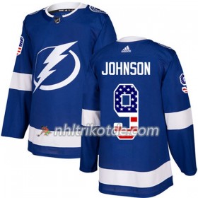 Tampa Bay Lightning Trikot Tyler Johnson 9 Adidas 2017-2018 Blau USA Flag Fashion Authentic - Herren